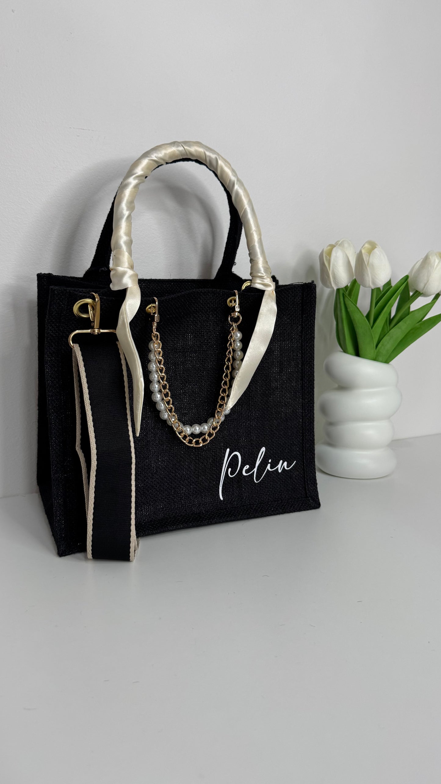 SAC EN JUTE NOIR