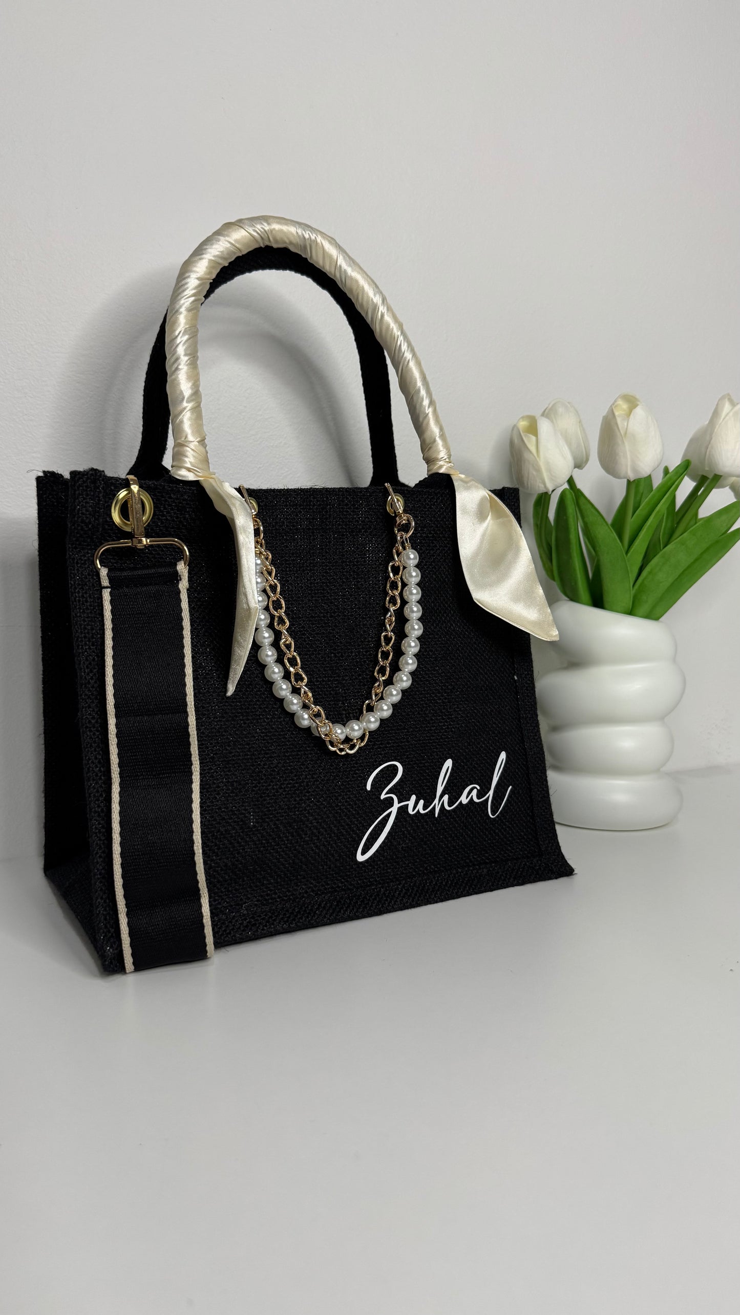 SAC EN JUTE NOIR