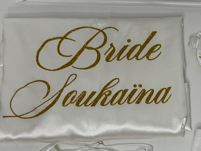 PEIGNOIR SATIN BLANC
