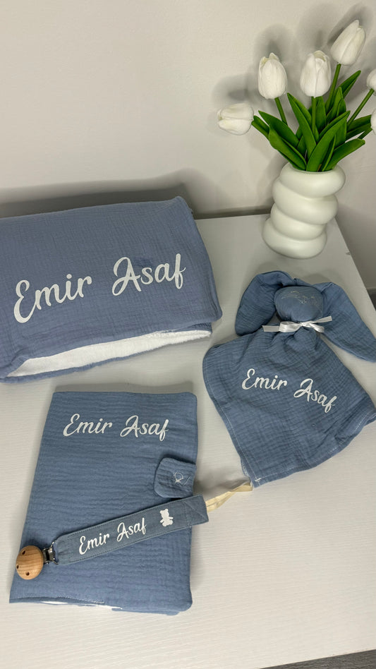 COFFRET BÉBÉ MÉDIUM GAZ DE COTON