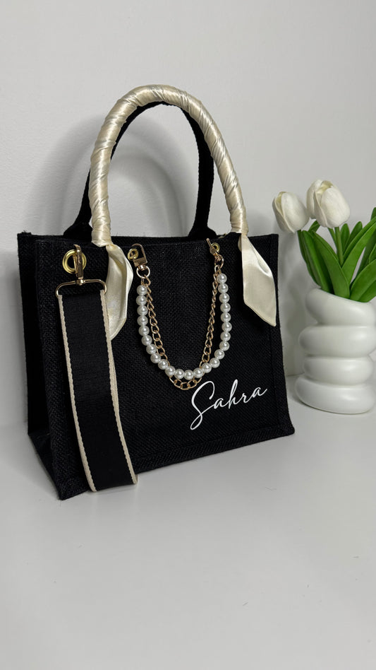 SAC EN JUTE NOIR