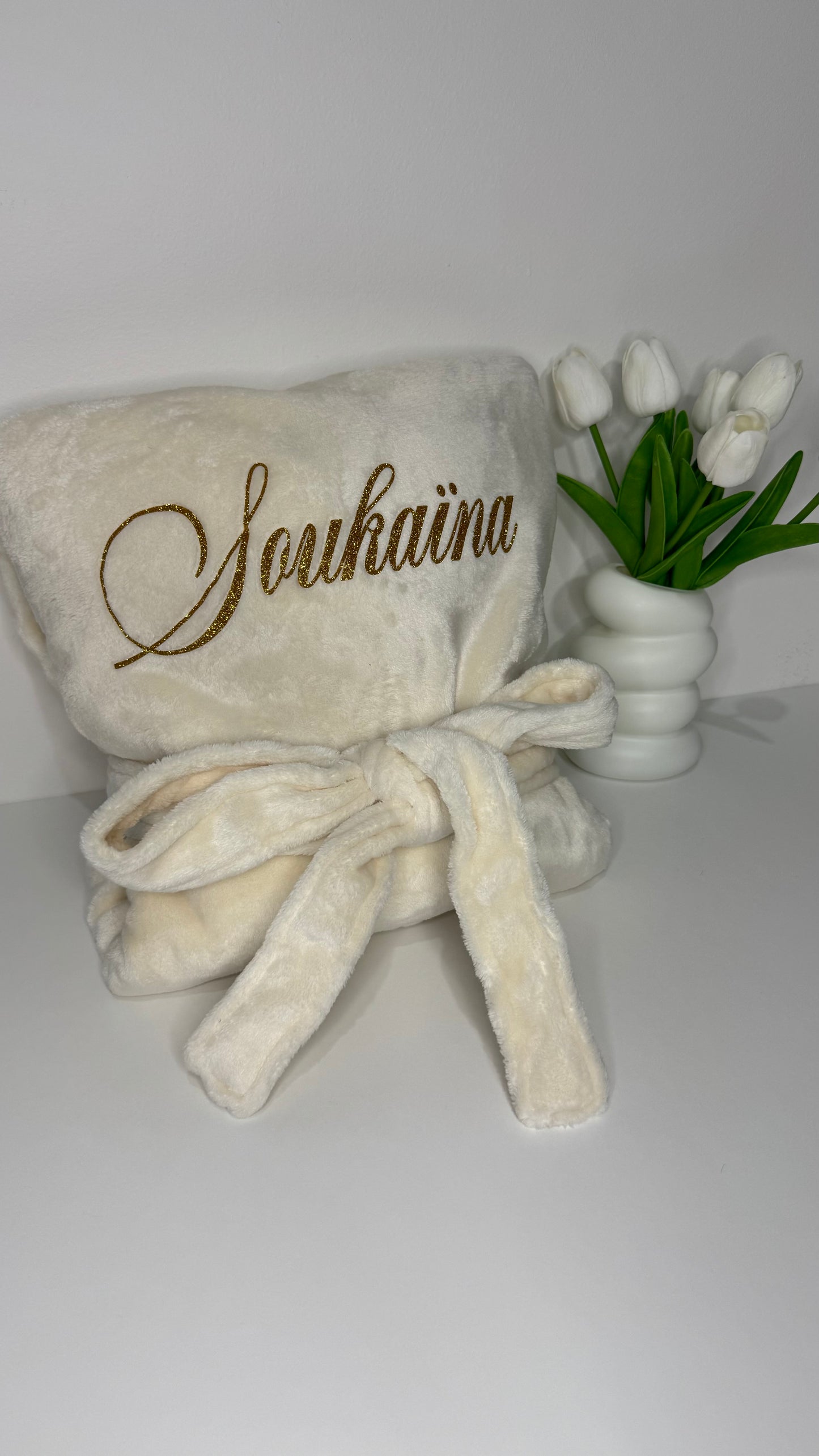 PEIGNOIR PILOU BLANC