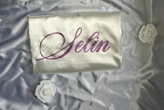 PEIGNOIR SATIN BLANC