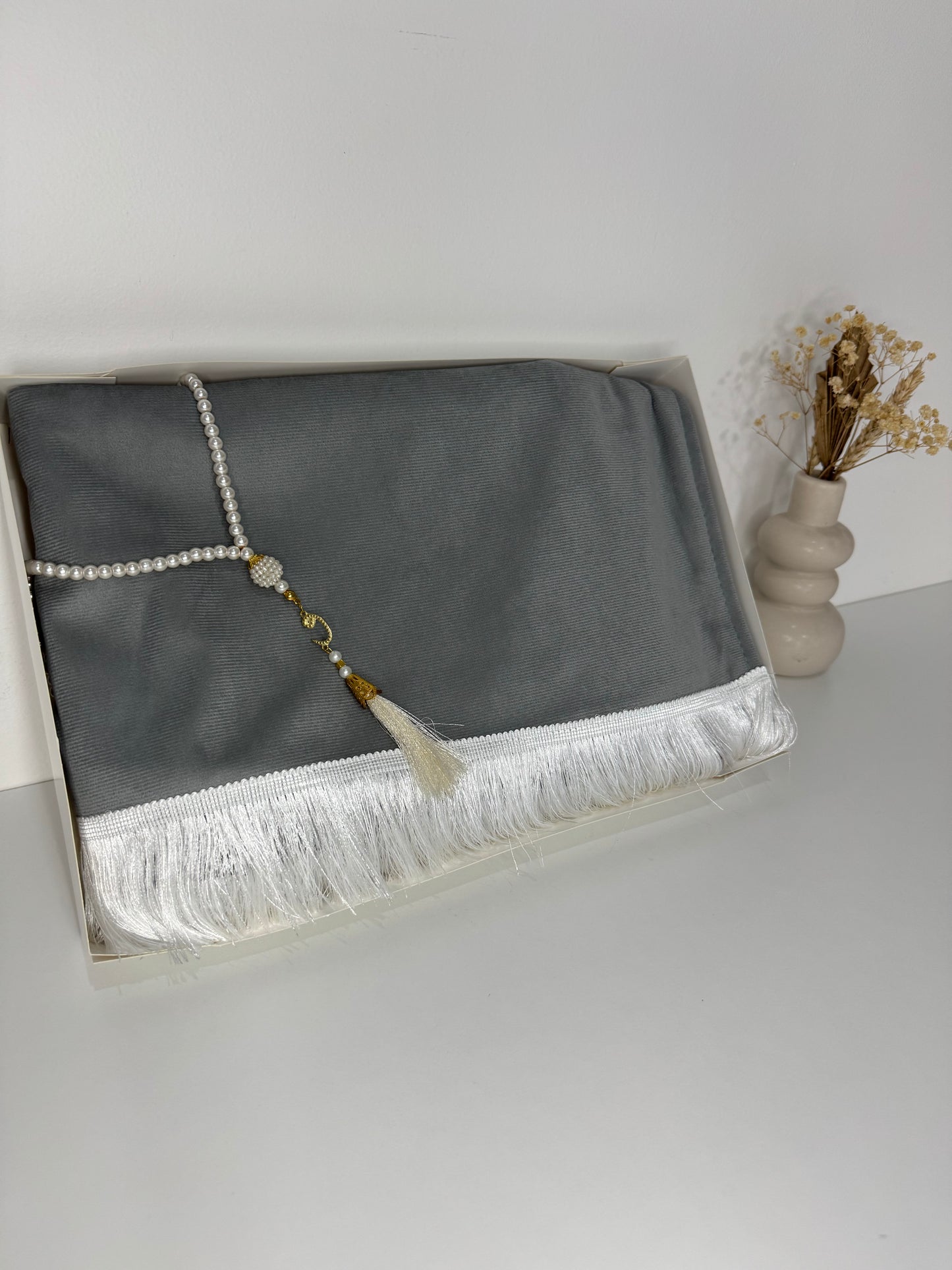 TAPIS DE PRIÈRE GRIS