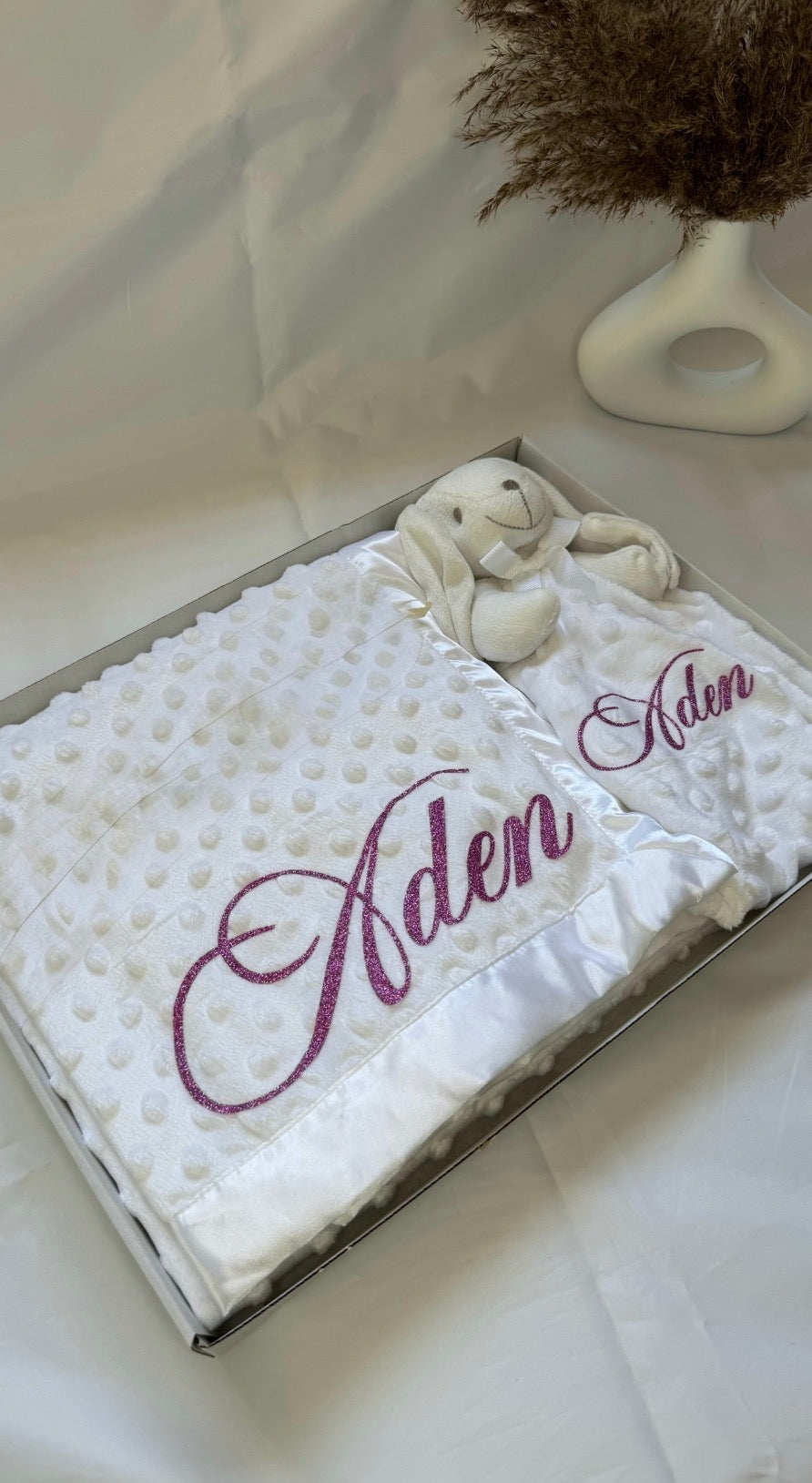 COFFRET PLAID & DOUDOU SATINE