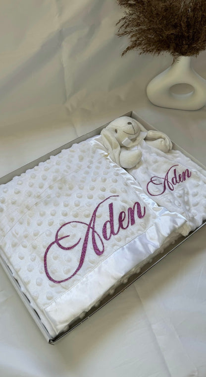 COFFRET PLAID & DOUDOU SATINE