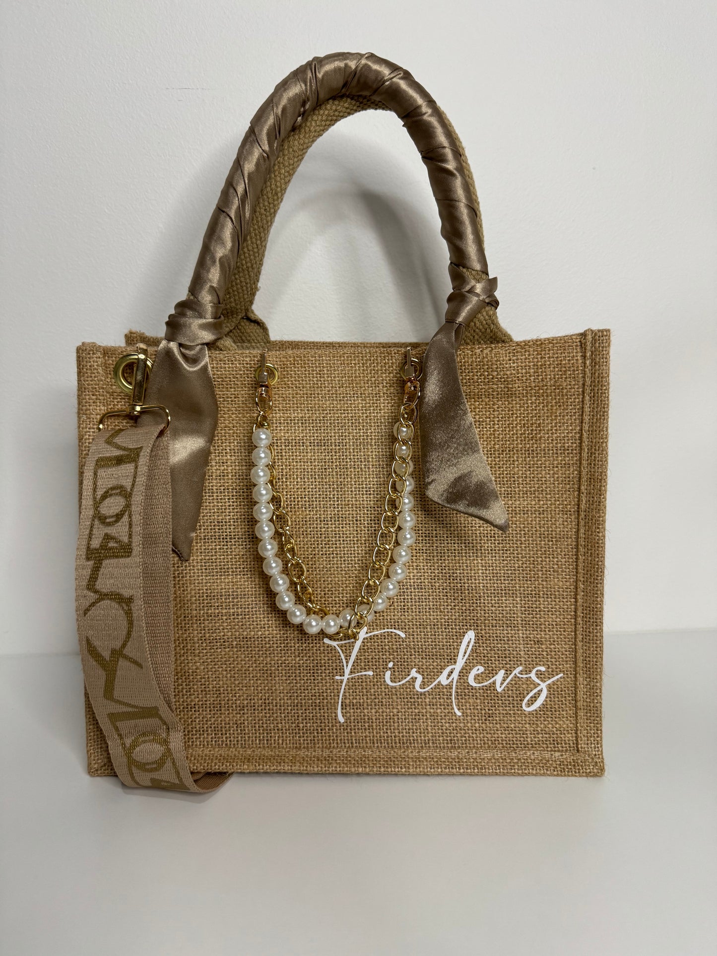 SAC EN JUTE BEIGE / NUDE