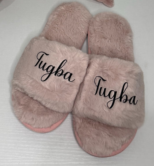 CHAUSSONS FLUFFY ROSE